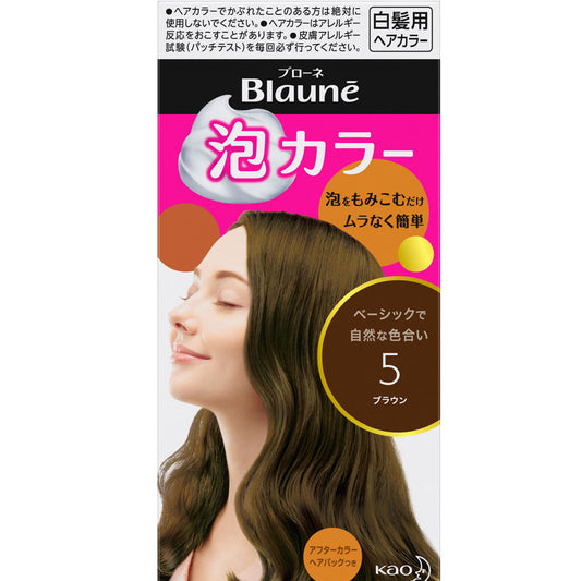 Kao Blaune Foam Grey Hair Dye 05 (Naturally Brown) Single Pack