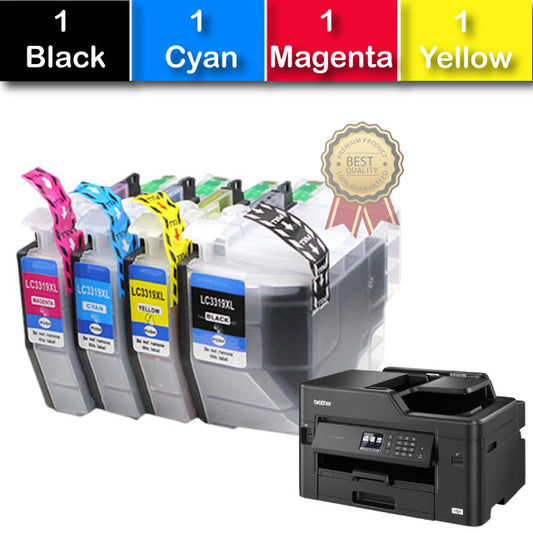 Compatible 4 Pack Brother LC3319XL Ink Cartridges High Yield [1BK,1C,1M,1Y]