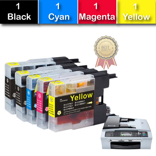Compatible 4 Pack Brother LC37/LC57 Ink Cartridges High Yield [1BK,1C,1M,1Y]