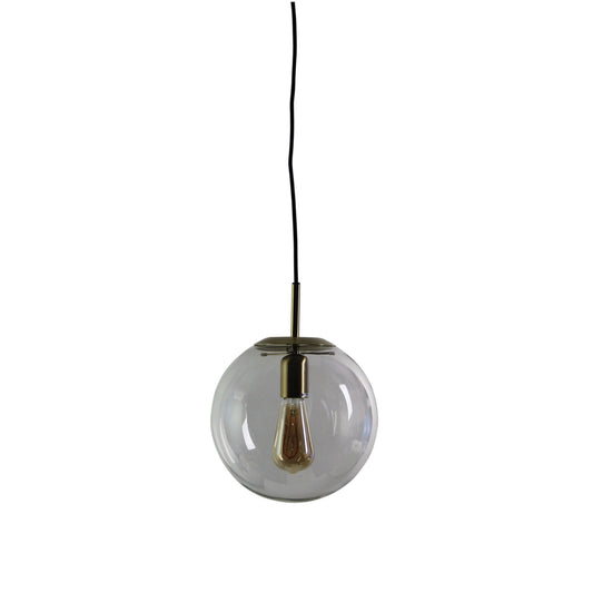 NEWTON.25 Brushed Brass and Clear Glass Pendant