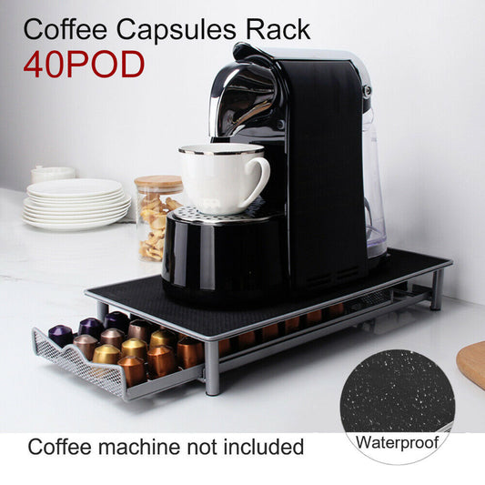 Coffee Capsules Holder Rack 40 Pods Drawer Storage Organizer
