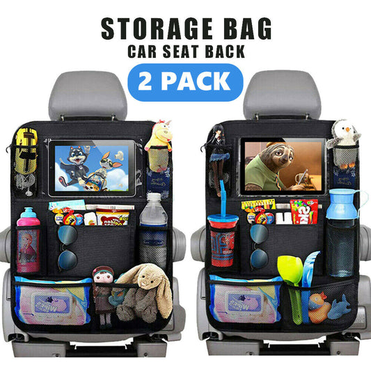 2PCS Car Seat Back Organiser Multi Pocket Storage Bag