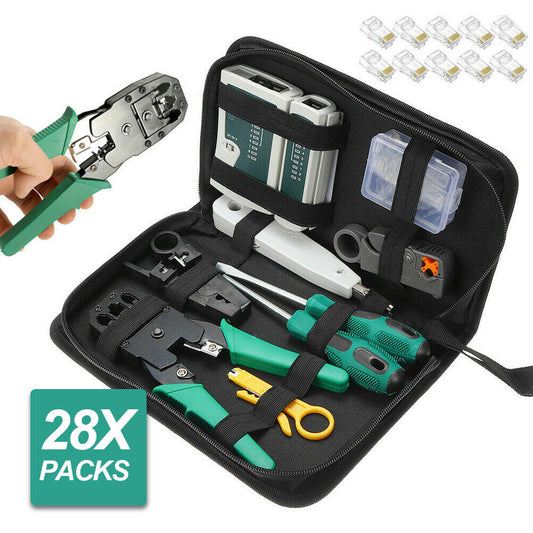 Analyzer Network Cable Tool Kit LAN Crimper Down Wire Stripper