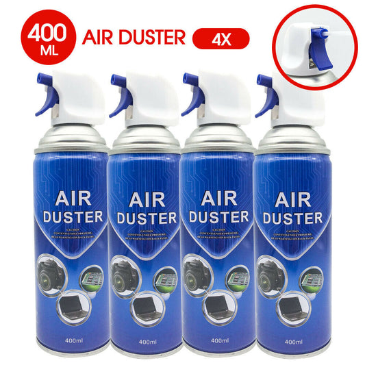 4x Multi-purpose Compressed Air Duster Cleaner 400ml