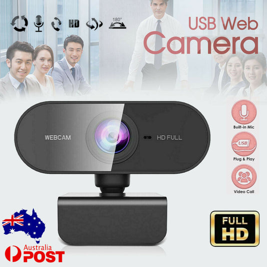 Webcam Full HD 1080P Web Camera Built-in Microphone PC/Xbox/Mac