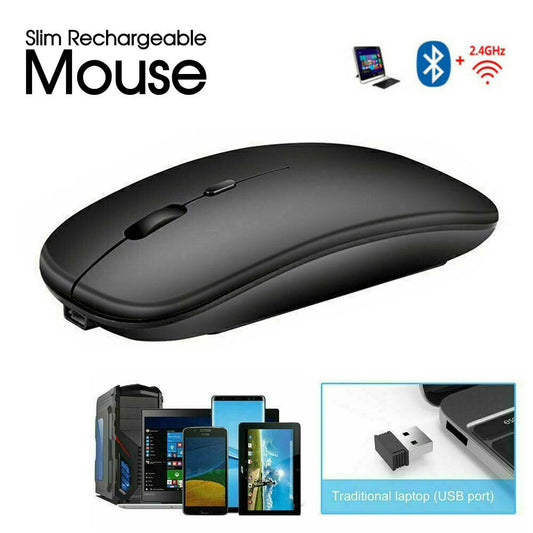 Optical Wireless Bluetooth 5.1 Slim Rechargeable Mouse