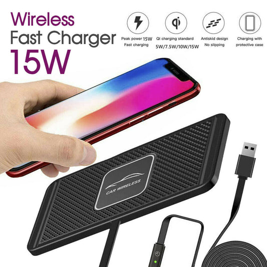 QI Wireless Fast Charging Charger Mat Non-Slip Pad